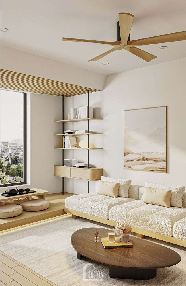 Thiết Kế Căn Hộ Chung Cư Gelexia Riverside 114m2 Phong Cách Japandi